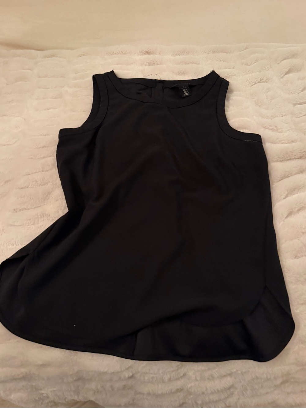 White House Black Market Black Sleeveless Shell Top